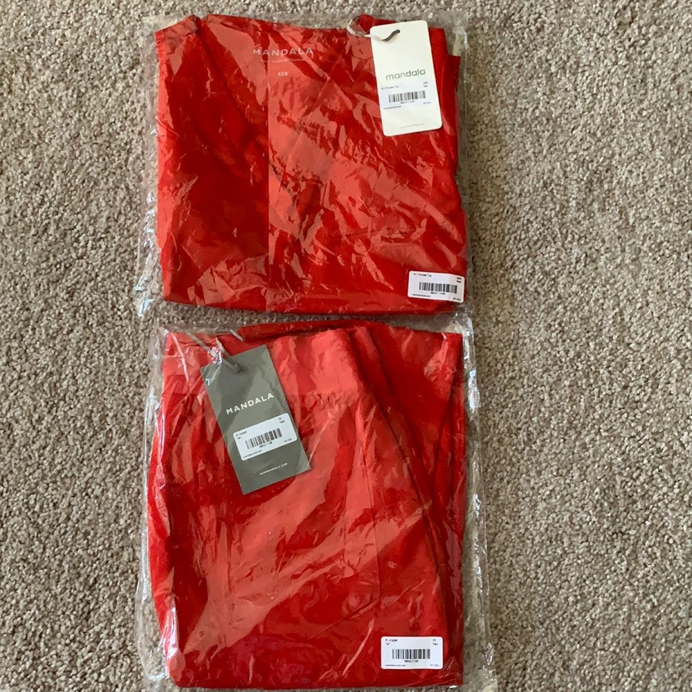 NWT Red Mandala Scrub Set!